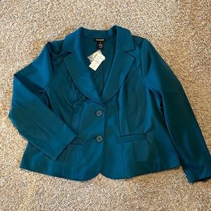 Lane Bryant beautiful teal blazer, size 20, brand new with tags.